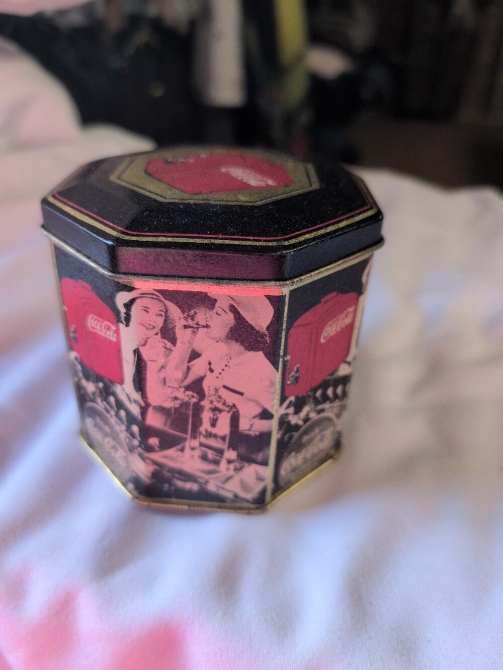 Coca-Cola Vintage Decorative Tin with Retro Design